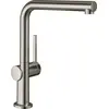 Image de Robinet de cuisine à levier unique Hansgrohe Talis M54, angle de rotation de 270°, adapté aux systèmes à faible pression et aux chauffe-eau ouverts, 1 jet, finition en acier inoxydable