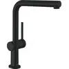 Image de Robinet de cuisine à levier unique Hansgrohe Talis M54, angle de rotation de 270°, adapté aux systèmes à faible pression et aux chauffe-eau ouverts, 1 jet, finition noir mat