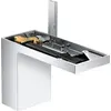Image de Robinet à levier unique AXOR MyEdition pour lavabo, modèle 110, avec système de bonde à poussoir sans plaque, finition chrome