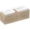 Image de hansgrohe Xelu Q Meuble sous-lavabo, 1560x550, 2 tiroirs, pour console avec vasque à poser, poli, 54072700