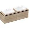 Image de hansgrohe Xelu Q Meuble sous-lavabo, 1560x550, 2 tiroirs, pour console avec vasque à poser, poli, 54072670