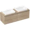 Image de hansgrohe Xelu Q Meuble sous-lavabo, 1560x550, 2 tiroirs, pour console avec vasque à poser, poli, 54072000