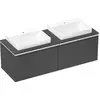 Image de hansgrohe Xelu Q Meuble sous-lavabo, 1560x550, 2 tiroirs, pour console avec vasque à poser, poli, 54071700