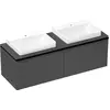 Image de hansgrohe Xelu Q Meuble sous-lavabo, 1560x550, 2 tiroirs, pour console avec vasque à poser, poli, 54071670