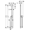 Image de hansgrohe Unica barre de douche S PURO 65 cm, support de pommeau de douche Easy Slide, flexible de douche Isiflex 160 cm, 24402140