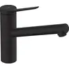 Image de robinet de cuisine monocommande hansgrohe Zesis M33, modèle 150, pour faible pression/chauffe-eau ouverts, 1 jet, finition noir mat