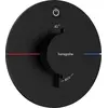 Image de robinet thermostatique encastré Hansgrohe ShowerSelect Comfort S, pour une seule sortie, finition noir mat