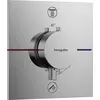Image de robinet thermostatique encastré Hansgrohe ShowerSelect Comfort E pour deux points de sortie, avec combinaison de sécurité intégrée conforme à la norme EN1717, finition chrome