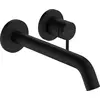 Image de Mitigeur mural encastré Hansgrohe Tecturis S, monocommande, pour lavabo, système EcoSmart+, bec de 22,5 cm, finition noir mat