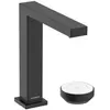 Image de Robinet de lavabo Hansgrohe Tecturis E, 2 trous, finition noir mat, avec technologie CoolStart EcoSmart+ et bonde intégrée