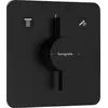 Image de robinet mural Hansgrohe DuoTurn Q pour deux points de puisage, finition noir mat
