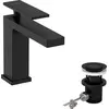 Image de hansgrohe Tecturis E Mitigeur monocommandé pour lavabo 110, saillie 144mm, avec garniture découlement, EcoSmart+, 73010670
