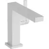 Image de robinet de lavabo monocommande hansgrohe Tecturis E, finition blanc mat, technologie CoolStart et EcoSmart+, sans bonde, modèle "Fine"