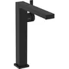 Image de robinet de lavabo monocommande Hansgrohe Tecturis E, finition noir mat, système CoolStart EcoSmart+, conçu pour les vasques à poser sans bonde intégrée