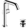 Image de hansgrohe Tecturis S, mitigeur monocommande de lavabo, 210, Fine, CoolStart, EcoSmart+, avec bec pivotant et vidage Push-Open, chrome, 1 pièce.