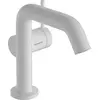 Image de robinet de lavabo monocommande hansgrohe Tecturis S, finition blanc mat, technologie CoolStart et EcoSmart+, sans bonde, modèle 110