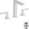 Image de Robinet de lavabo Hansgrohe Tecturis E, 3 trous, finition blanc mat, avec système de vidange Push-Open et technologie EcoSmart+