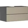 Image de hansgrohe Xevolos E Meuble sous-lavabo, 2 tiroirs, 1 découpe au centre, 980x550x555mm, pour plan de toilette à poser, 54192390