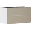 Image de hansgrohe Xevolos E Meuble sous-lavabo, 2 tiroirs, 1 découpe au centre, 980x550x555mm, pour plan de toilette à poser, 54190390