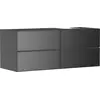 Image de hansgrohe Xevolos E Meuble sous-lavabo, 4 tiroirs, 1 découpe à droite, 1370x550x555mm, pour console avec vasque à poser à droite, 54241770
