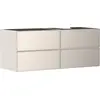 Image de hansgrohe Xevolos E Meuble sous-lavabo, 4 tiroirs, 1 découpe à droite, 1370x550x555mm, pour console avec vasque à poser à droite, 54240790