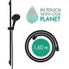 Image de Ensemble de douche hansgrohe, Rainfinity, 3jet, barre de 90 cm, flexible de 160 cm, noir mat, 1 pièce.
