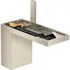 Image de Robinet à levier unique AXOR MyEdition pour lavabo, modèle 110, avec système de bonde à poussoir sans plaque, finition nickel brossé