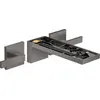 Image de Robinet de lavabo encastré AXOR MyEdition, 3 trous, pour montage mural, avec un bec de 221 mm, sans plaque, finition noir brossé