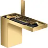 Image de Robinet de lavabo monocommande AXOR MyEdition 110 avec système de bonde à poussoir sans plaque, finition or poli