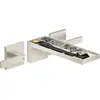 Image de Robinet de lavabo encastré AXOR MyEdition, à trois trous, pour montage mural, avec un bec de 221 mm, sans plaque, finition aspect acier inoxydable