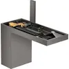 Image de Robinet à levier unique AXOR MyEdition pour lavabo, modèle 110, avec système de bonde à poussoir sans plaque, finition noir brossé