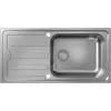 Image de hansgrohe S44 S440-A500 : Évier encastrable de 500 mm, avec égouttoir et système de vidange automatique, en acier inoxydable