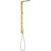 Image de AXOR ShowerComposition colonne de douche avec thermostat, douchette de tête 110/220 1jet et douchette d'épaule, fini or brossé