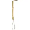 Image de Panneau de douche AXOR ShowerComposition avec thermostat, douchette de tête 110/220 1 jet et douchette à épaule, finition laiton brossé