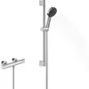 Image de Système de douche hansgrohe Pulsify Select S 105, 3 jets Relaxation, EcoSmart, avec élément Ecostat et barre de douche de 65 cm, finition chrome