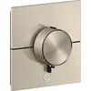 Image de AXOR ShowerSelect ID, thermostat encastré, modèle rectangulaire, pour une sortie principale et une sortie supplémentaire, finition nickel brossé