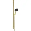 Image de Ensemble de douchette hansgrohe Raindance Alive Select S, 125, 3 jets, EcoSmart, avec barre de douche Unica S Puro de 90 cm, finition or poli