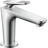 Image de Robinet de lavabo monocommande AXOR Citterio C, modèle 90, avec technologie CoolStart, pour lavabos et avec bonde intégrée - Design cubique, finition chrome