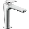 Image de Robinet de lavabo monocommande AXOR Citterio C, modèle 125, avec technologie CoolStart, comprenant un mécanisme de bonde, finition chrome