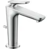 Image de Robinet mitigeur pour lavabo AXOR Citterio C, modèle 125, avec technologie CoolStart et bonde à coulisse chromée