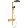 Image de Colonne de douche hansgrohe Raindance Alive S, modèle 300, avec deux jets, technologie EcoSmart, et système ShowerSelect Comfort, finition bronze brossé