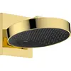 Image de Douche de plafond Rainfinity de Hansgrohe, modèle 250, avec 3 jets, technologie EcoSmart et raccord mural, finition or poli