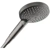 Image de Douche de tête Hansgrohe Raindance Select S, modèle 120, 3 jets, technologie PowderRain EcoSmart, finition noir brossé