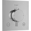 Image de robinet thermostatique encastré Hansgrohe Ecostat Comfort E, pour 2 points de puisage, avec combinaison de sécurité intégrée conforme à la norme EN1717, finition chrome