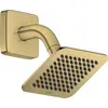 Image de AXOR Citterio C, pommeau de douche encastré 120/120, 1 jet, technologie EcoSmart, avec bras de douche, finition laiton brossé