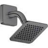 Image de AXOR Citterio C, pommeau de douche encastré 120/120, 1 jet, technologie EcoSmart, avec bras de douche, finition noir chromé poli