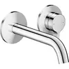 Image de Robinet mitige pour vasque, encastré, pour montage mural, avec levier et bec de 160 mm, finition chrome