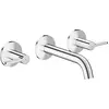 Image de Robinet de lavabo encastré AXOR One, 3 trous, pour montage mural, avec un bec de 160 mm et des leviers, finition chrome