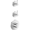 Image de Module thermostat AXOR One, encastrable, pour 2 circuits de chauffage, avec levier, finition chrome