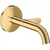 Image de Robinet de lavabo encastré AXOR One, pour montage mural, modèle Select, avec un bec de 160 mm, finition or poli